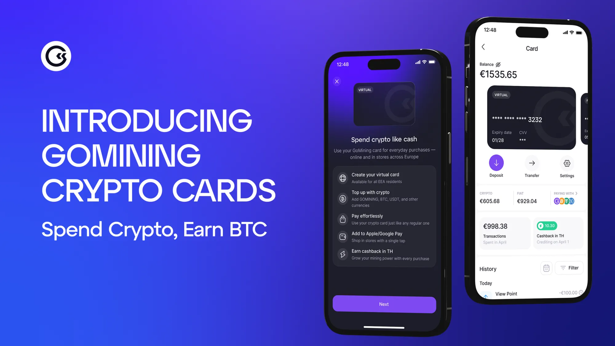 GoMining Crypto Debit Cards Are Live